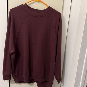 dark maroon american eagle oversized jegging sweater